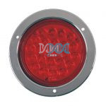 Trailer Lamp Led Round Red 24V