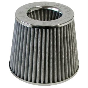 Air Filter 63mm Neck Silver