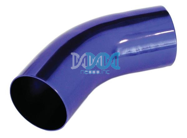 Induction Pipe 45 Degree - 76mm Blue