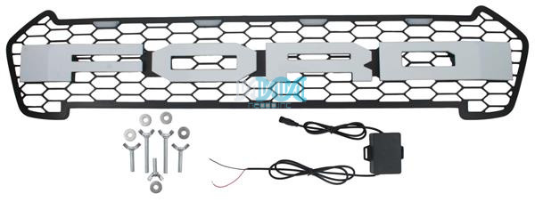 Grille With White Letters With Led Ford Ranger 2015