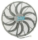 16 Inch (406mm) Universal 12V Radiator Fan 2Pins 2400Cfm With Mounting Kit 180W