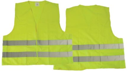Safety Vest Yellow(Xl)Fluorescent Fabric