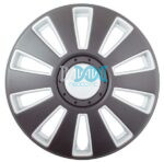 1 Inch Wheel Cover Matt Black/Silver