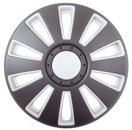 15 Inch Wheel Cover Matt Black/Silver
