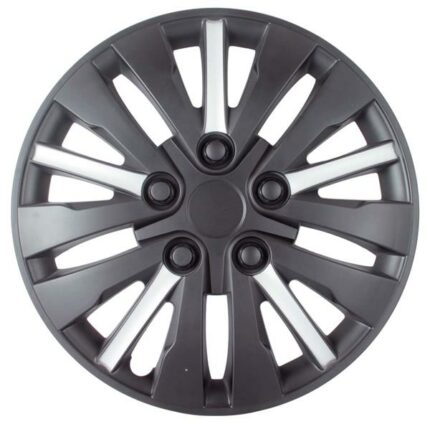 15 Inch Wheel Cover Matt Black/Silver