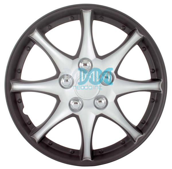 NEO-04593 14 Inch Wheel Cover Matt Black/Silver