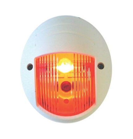 Port Light Red Vertical Mount White