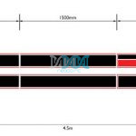 Racing Strips Black/Red 20cmx4.5M