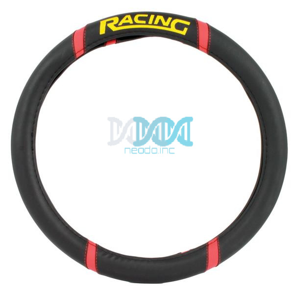 Steering Cover Polyeurathane  Racing Black/Red