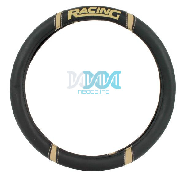 Steering Cover Polyeurathane  Racing Black/Beige