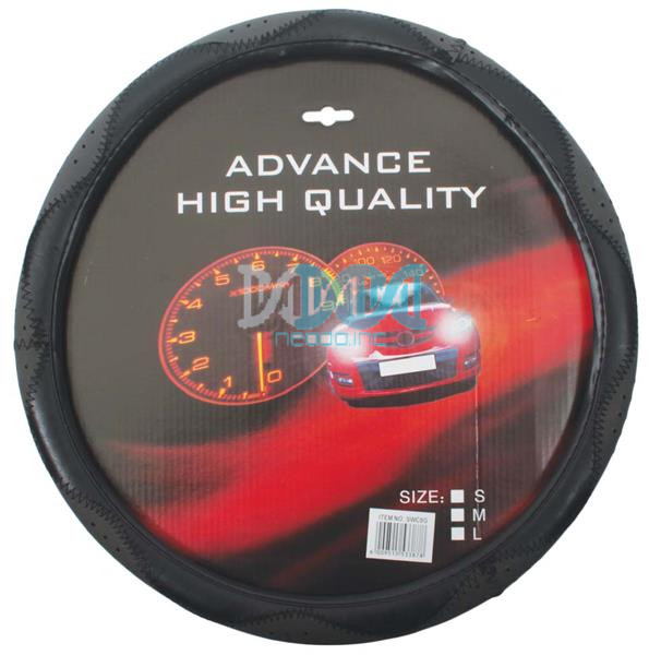 Grey And Black Waved Steering Wheel  Cover