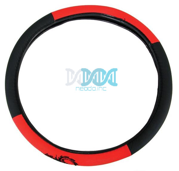 Steering Wheel  Cover With Dragon Red