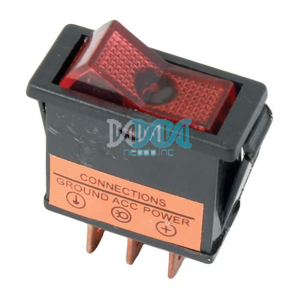 Rocker Switch Red Illuminated