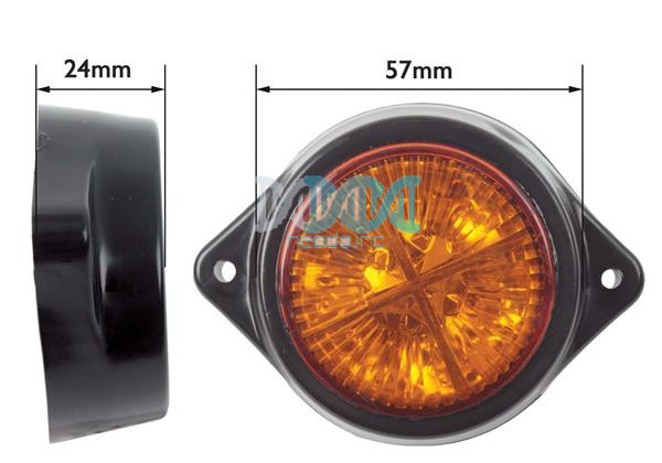 Led Marker Lamp Amber 4Led 10-30V