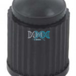 100 Black Valve Caps Plastic