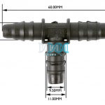 10mm Water T-Piece - 10 Pieces Per Pack.