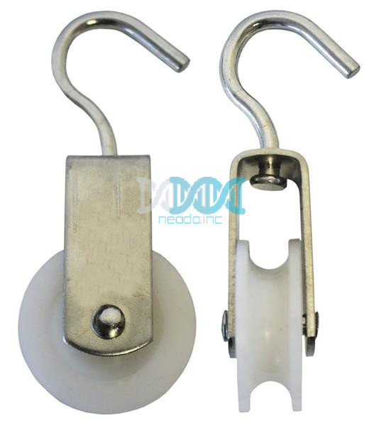 Single Polyeurathane Pulley 40mm Galvanized Nylon Wheel