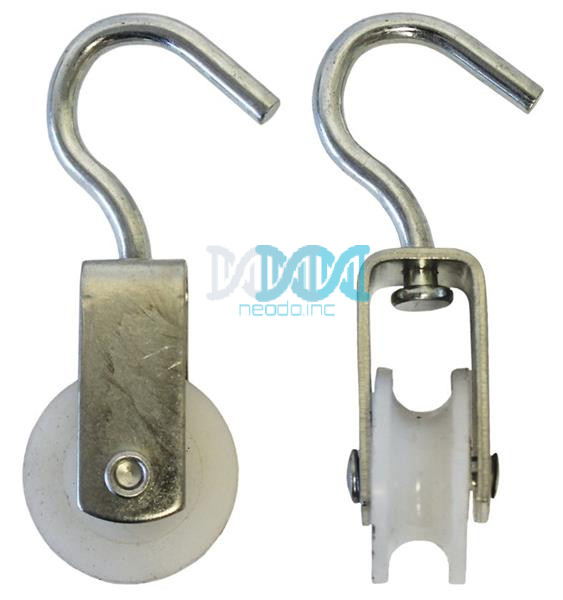 Single Polyeurathane Pulley 30mm Galvanized Nylon Wheel.