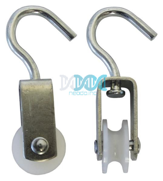 Single Polyeurathane Pulley 25mm Galvanized Nylon Wheel