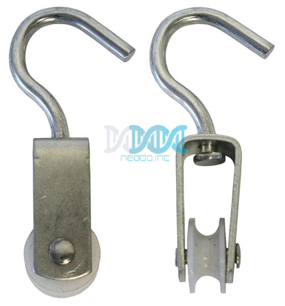 Single Polyeurathane Pulley 20mm Galvanized Nylon Wheel
