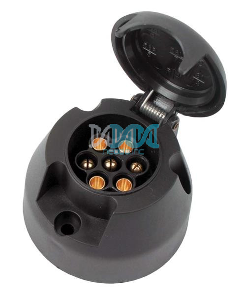 Trailer Socket Plastic 7P Slinder Card